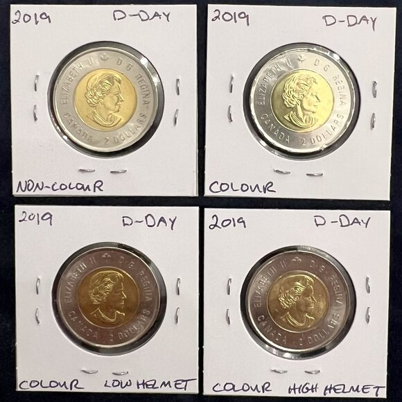 Set of 4 D-Day 75th Anniversary 2019 Commemorative Toonies! - Picture 6 of 16